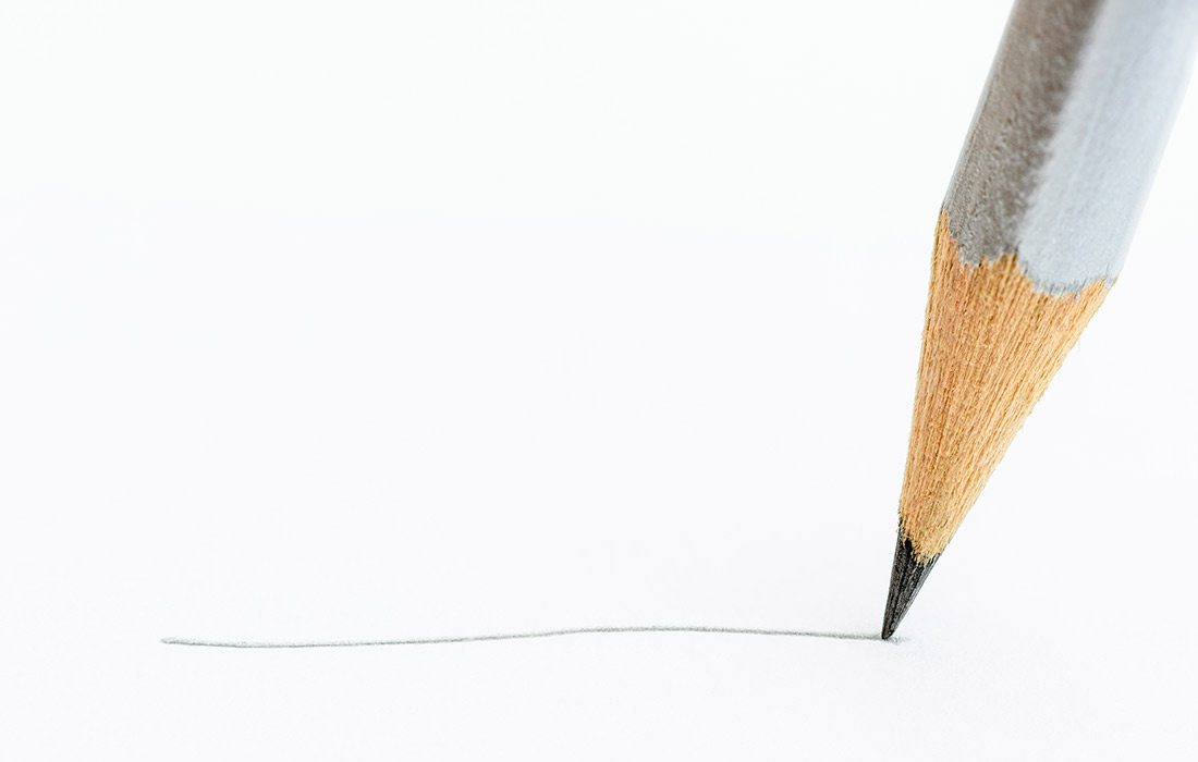 Pencil drawing on white surface