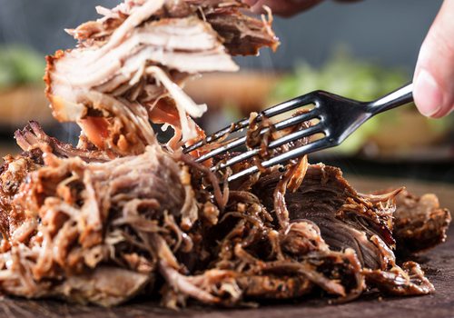 Stock image of pulled pork