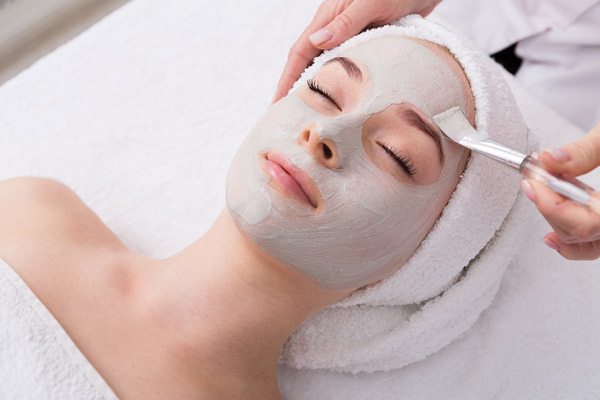 Skin care treatment stock image
