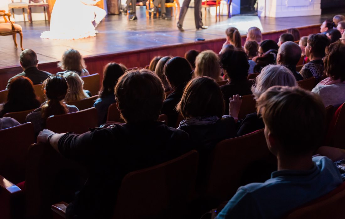 Theatre audience stock photo