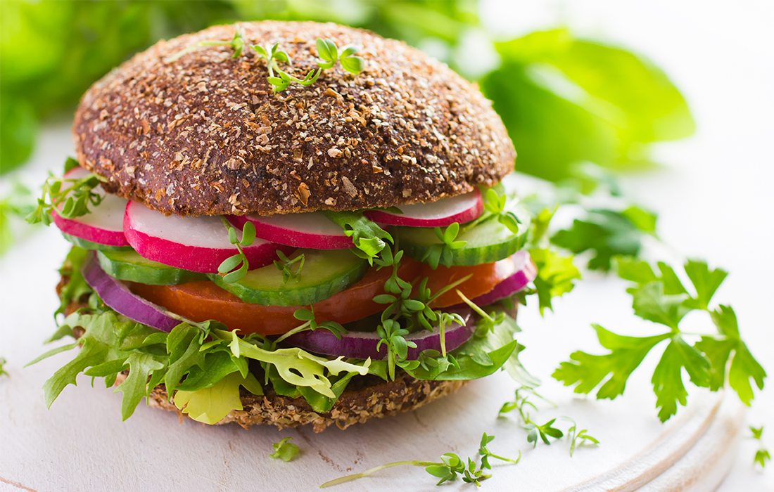 Vegan burger stock photo