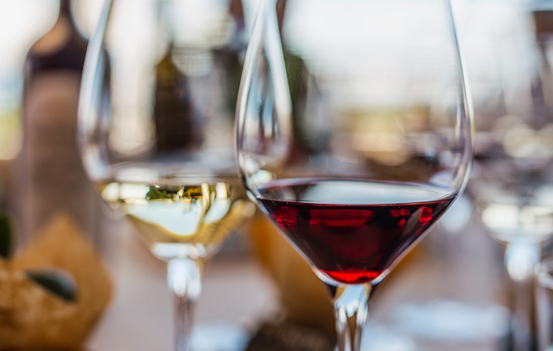 White and red wine