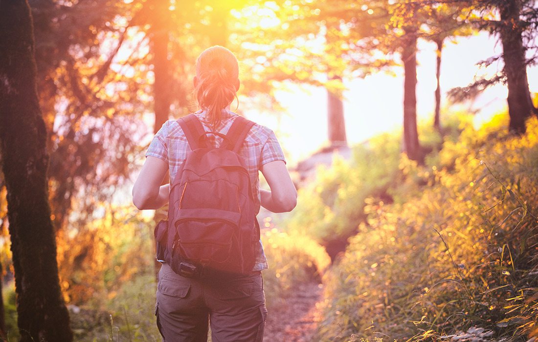 Woman hiking