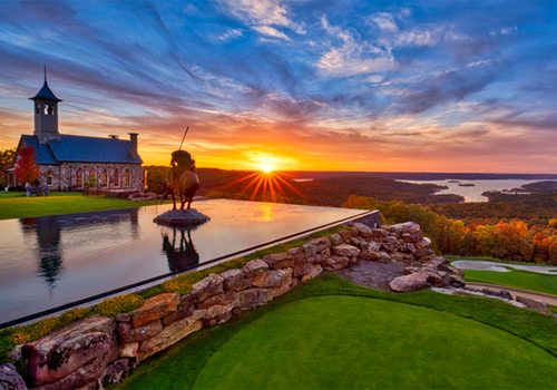 A sunset at Big Cedar Lodge.