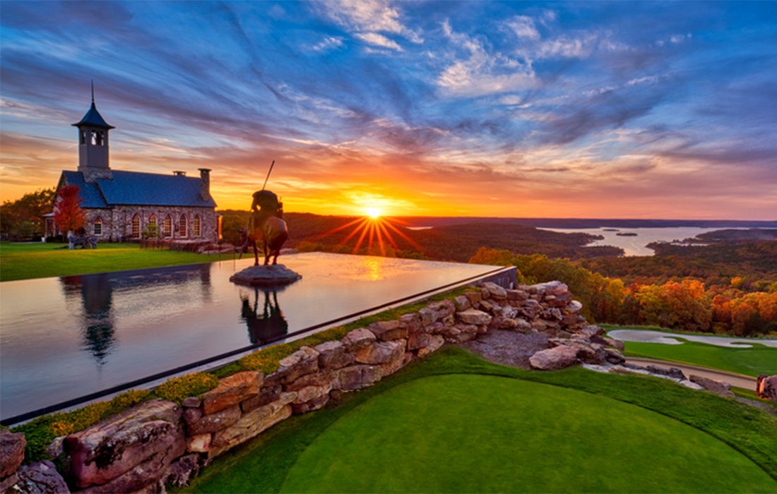 A sunset at Big Cedar Lodge.