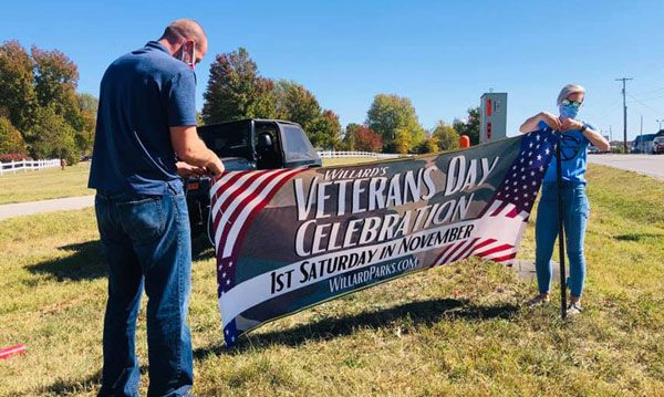 Veterans Day Parade Sign