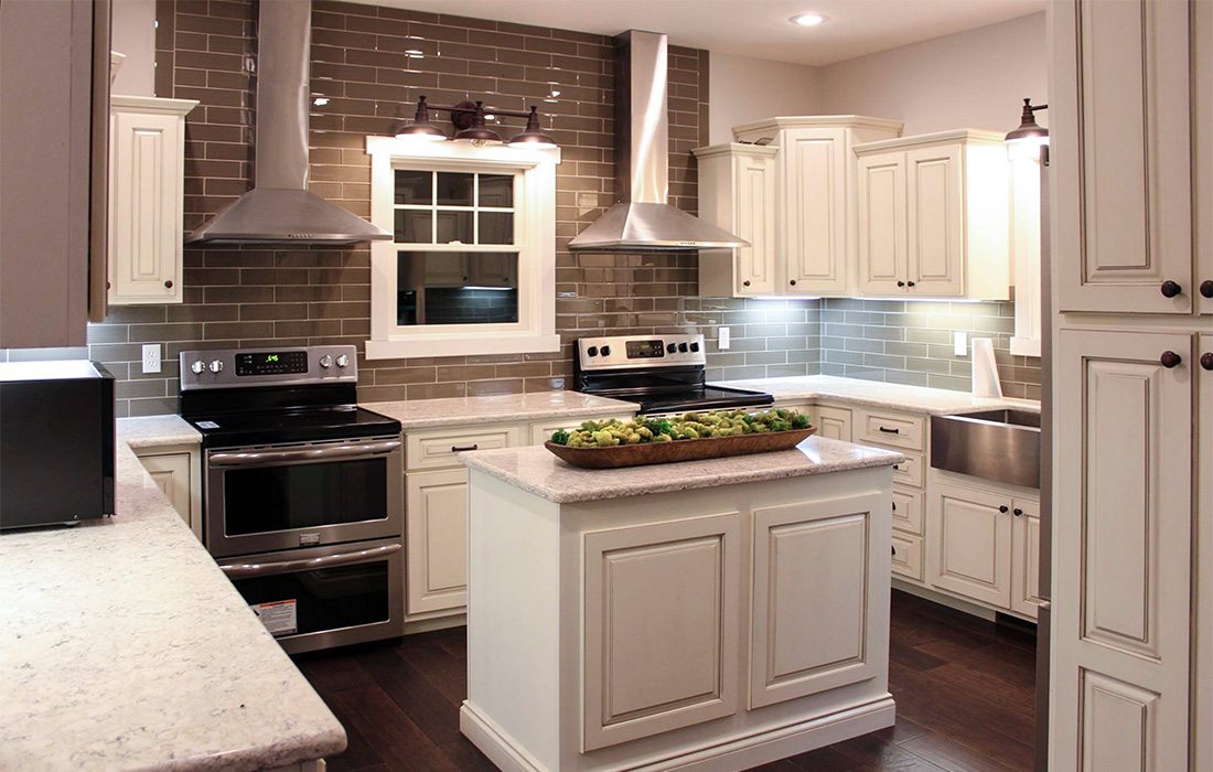 modern kitchen with an island